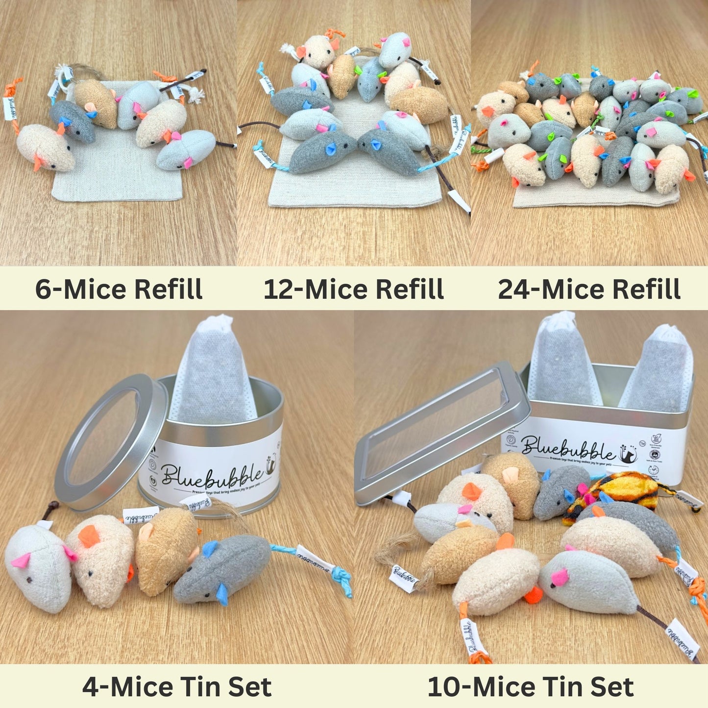 Catnip Mice Toy Set