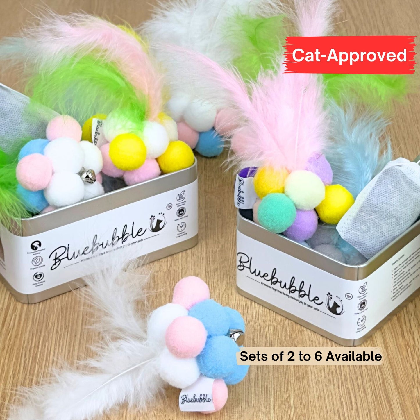 Feather Balls with Bell