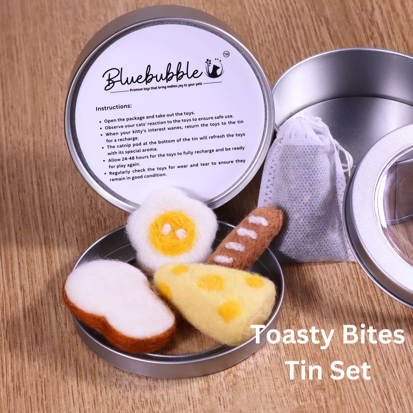 Felted Food-shaped Tin Set