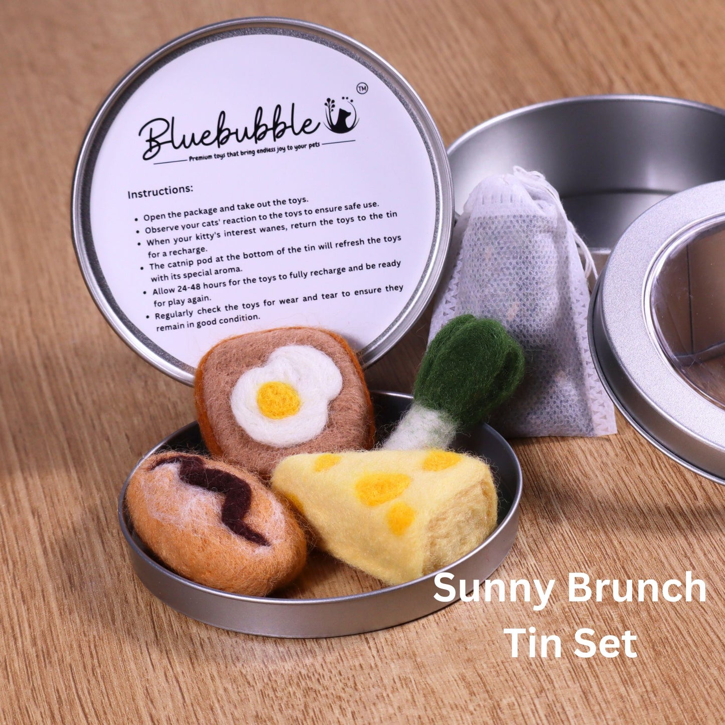 Felted Food-shaped Tin Set
