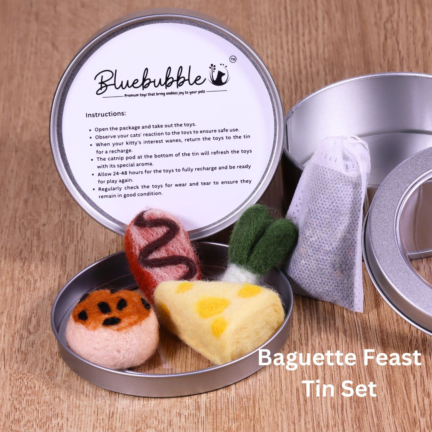 Felted Food-shaped Tin Set