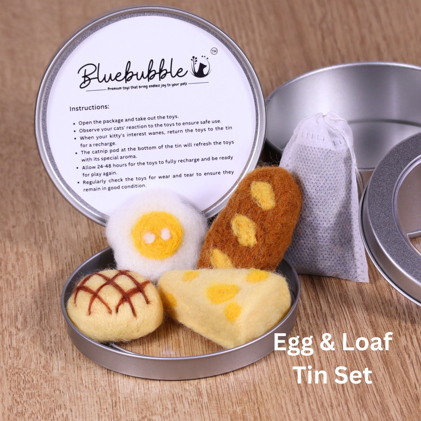 Felted Food-shaped Tin Set