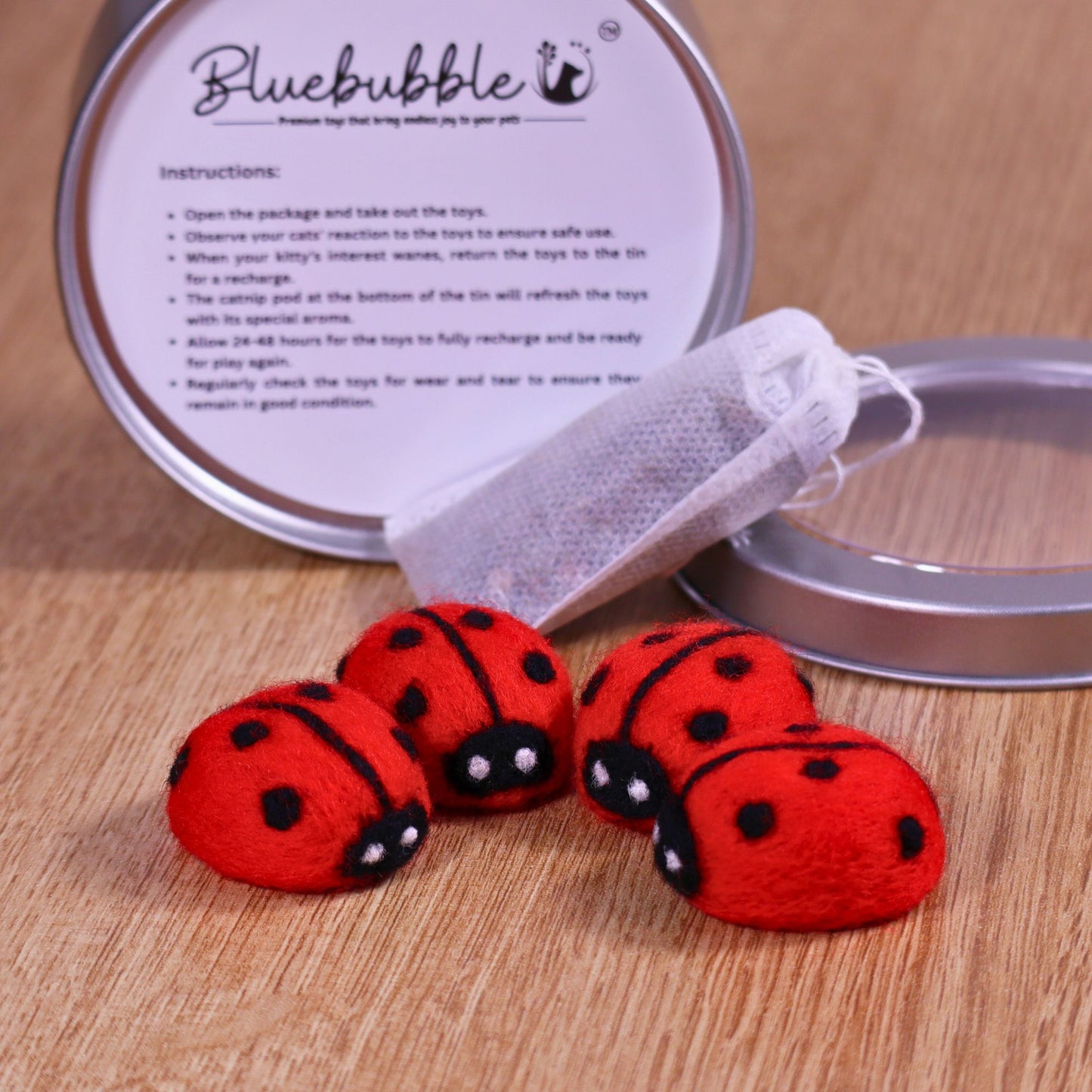 Felted Ladybug Tin Set