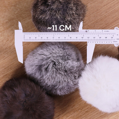 Rabbit Fur Cat Kicker Toy Balls: Natural Triple Attraction with Catnip & Silvervine Fruit