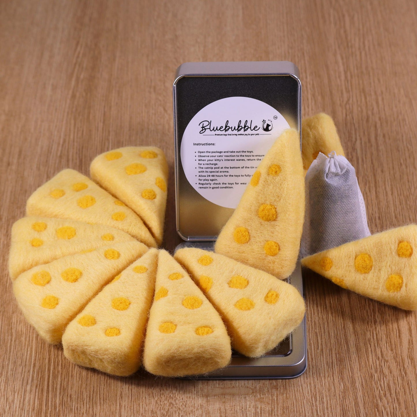 Käse-Kicker aus Filz