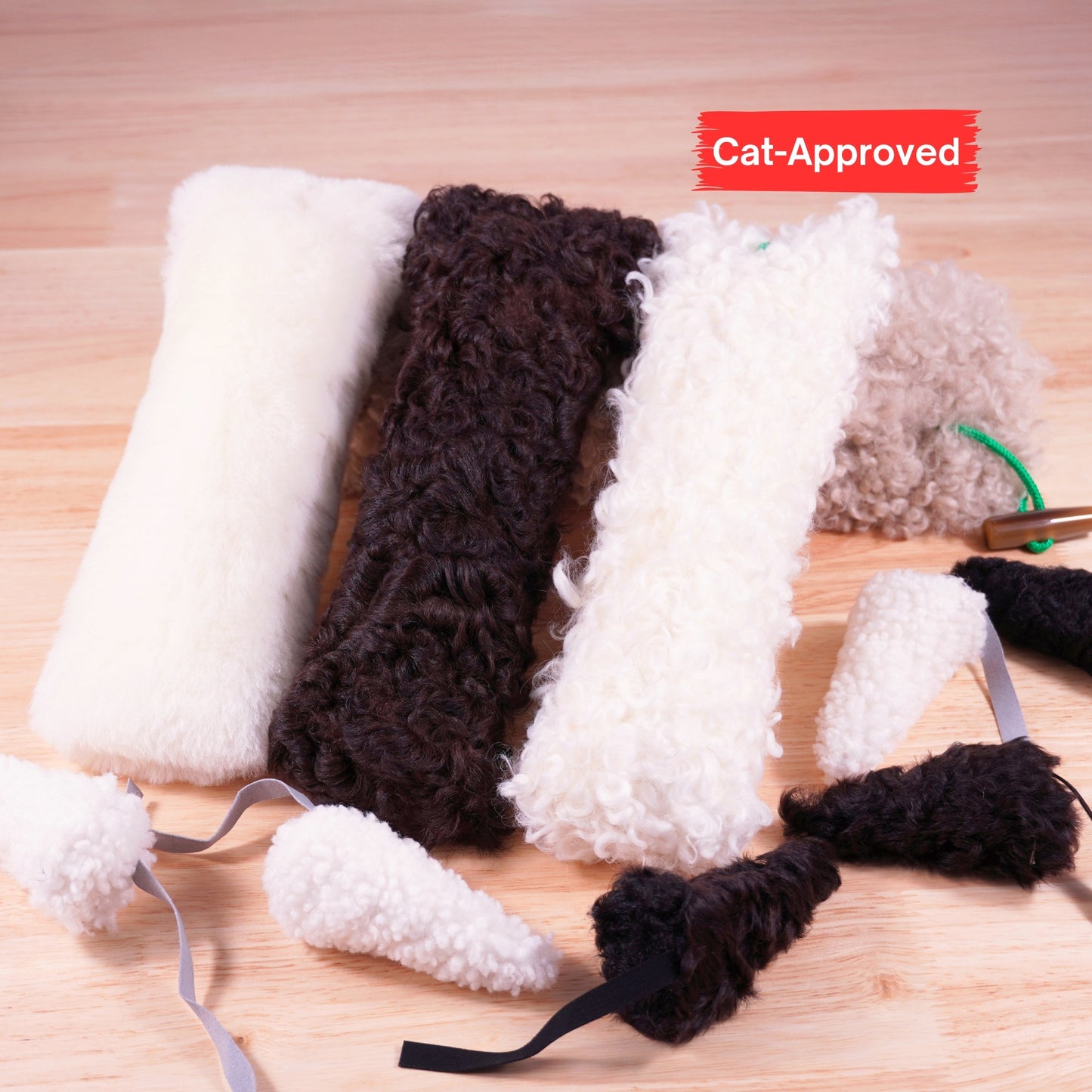 Jumbo Sheepskin Wool Kicker Toy Set