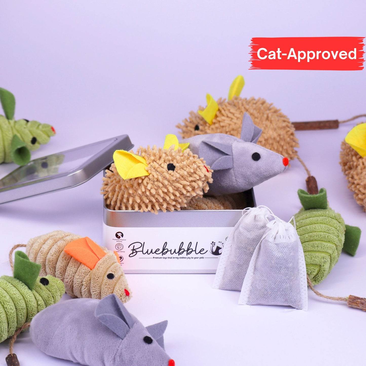 Grand coffret de souris à l'herbe à chat