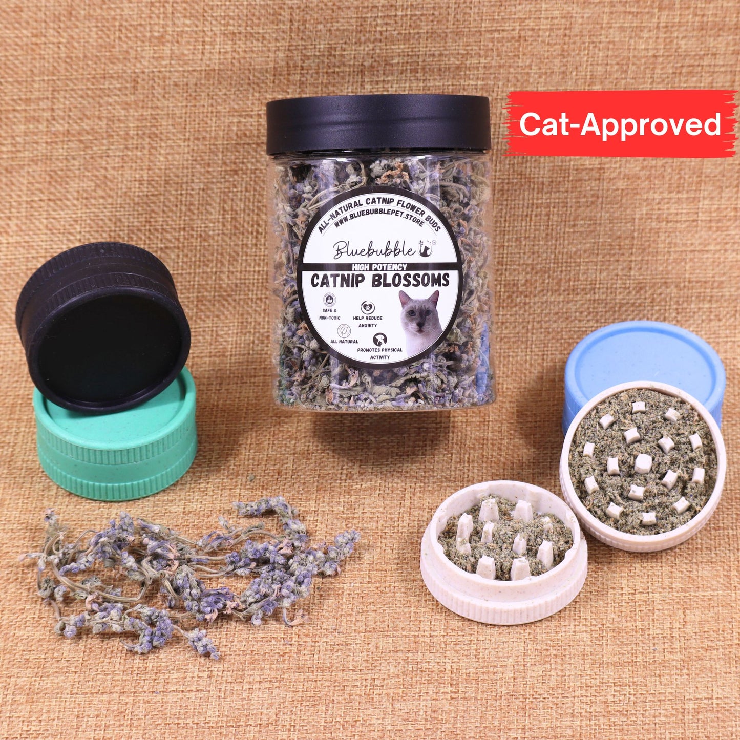 Ganze Katzenminzeblüten mit gratis Grinder