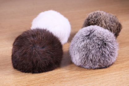 Rabbit Fur Cat Kicker Toy Balls: Natural Triple Attraction with Catnip & Silvervine Fruit