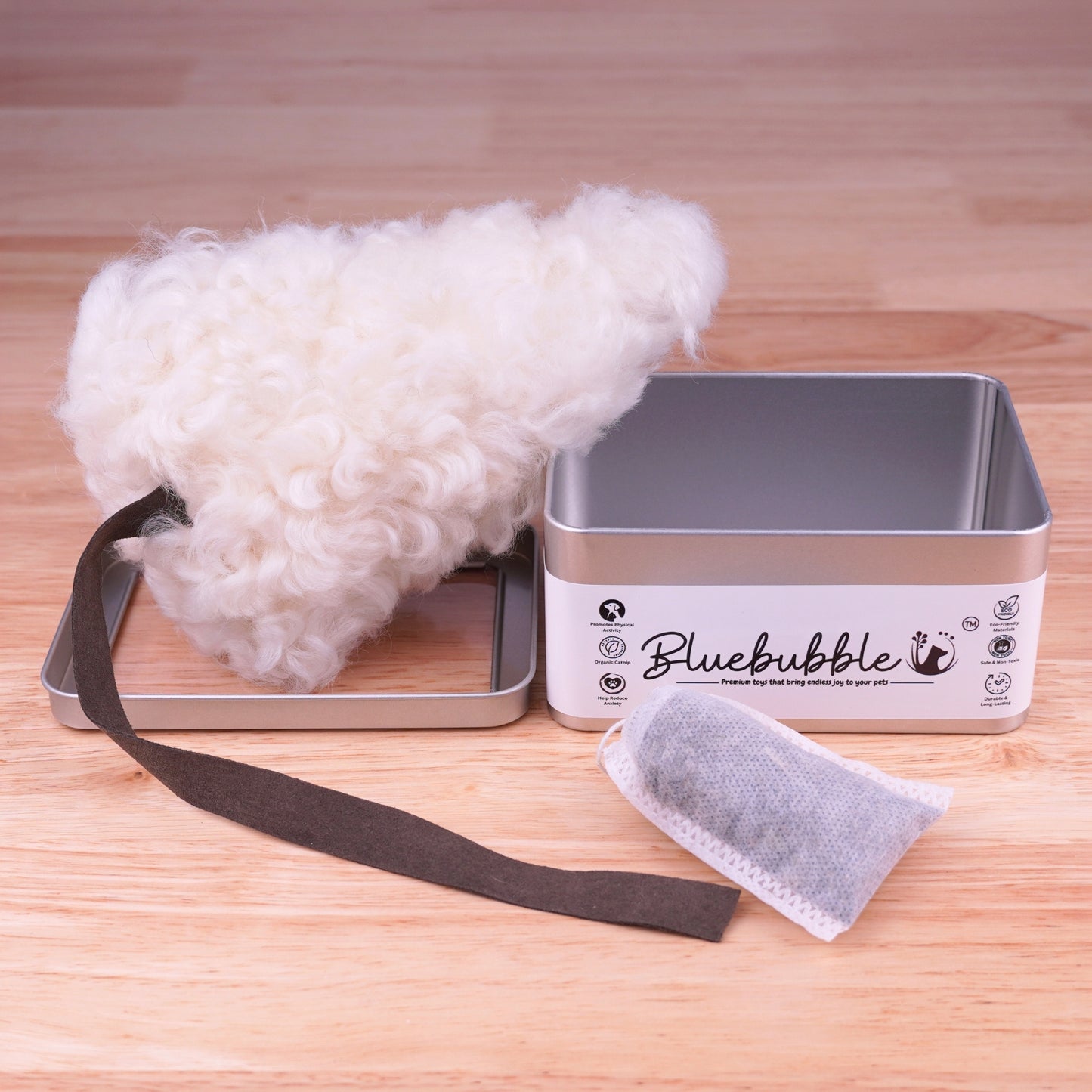 Jumbo Sheepskin Wool Mouse Kicker – Natural Prey Toy for Bunny Kicking