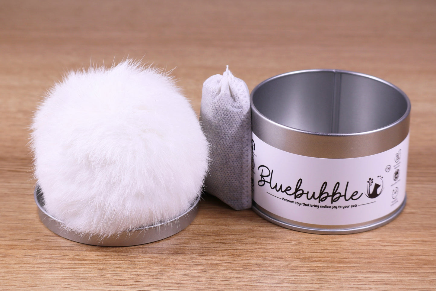 Rabbit Fur Cat Kicker Toy Balls: Natural Triple Attraction with Catnip & Silvervine Fruit