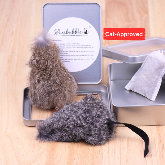 Rabbit Fur Mouse Cat Toys – Realistic Prey-Inspired Kicker