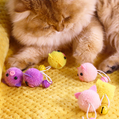 Catnip & Silvervine Infused Plush Piggy Cat Toys – Fun and Playful Sensory Fun!