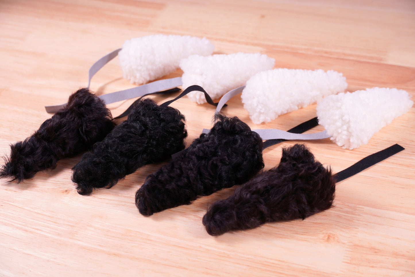 Sheepskin Wool Mouse Cat Toys – Realistic Prey-Inspired Kicker