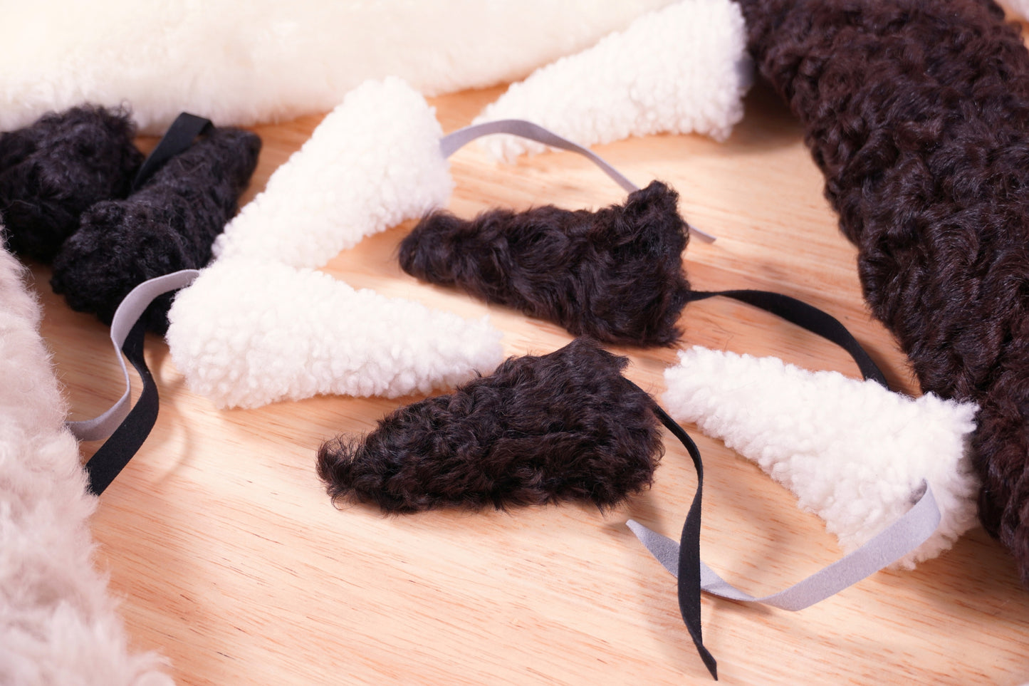 Jumbo Sheepskin Wool Kicker Toy Set