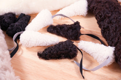 Jumbo Sheepskin Wool Kicker Toy Set