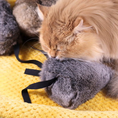 Jumbo Rabbit Fur Mouse Kicker