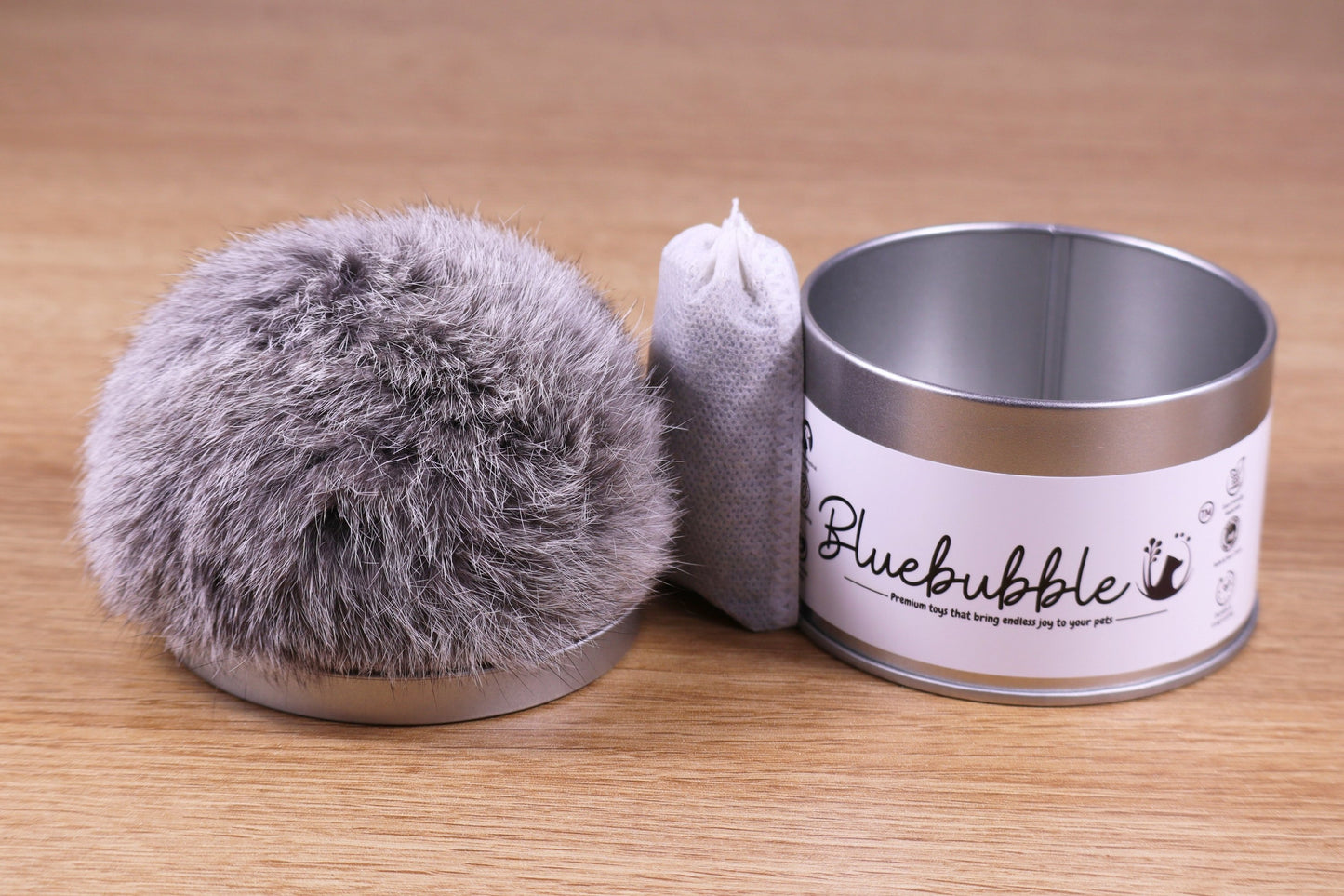 Rabbit Fur Cat Kicker Toy Balls: Natural Triple Attraction with Catnip & Silvervine Fruit