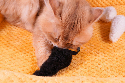 Sheepskin Wool Mouse Cat Toys – Realistic Prey-Inspired Kicker