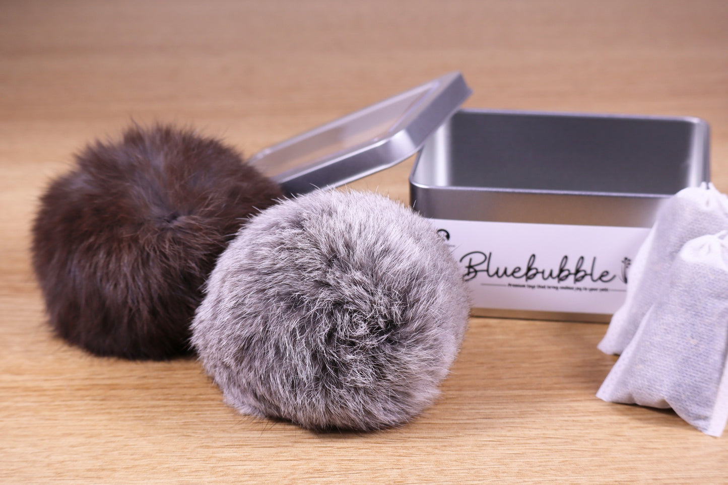 Rabbit Fur Cat Kicker Toy Balls: Natural Triple Attraction with Catnip & Silvervine Fruit