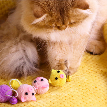 Catnip & Silvervine Infused Plush Piggy Cat Toys – Fun and Playful Sensory Fun!