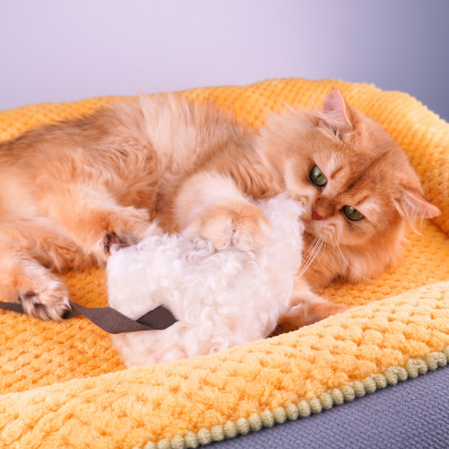 Jumbo Sheepskin Wool Mouse Kicker – Natural Prey Toy for Bunny Kicking