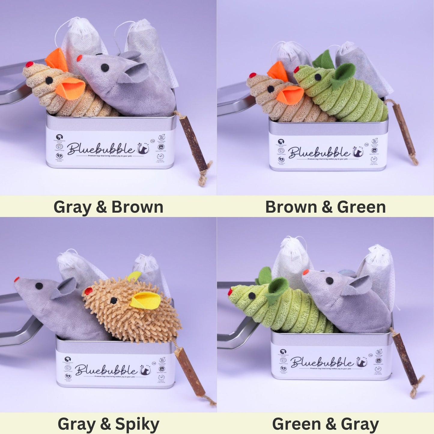 Grand coffret de souris à l'herbe à chat
